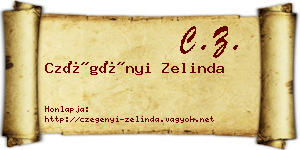 Czégényi Zelinda névjegykártya